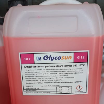 Antigel G12 premium concentrat – 70 °C GLYCOSUN canistra 10L dilutie 1:1 – 35 °C